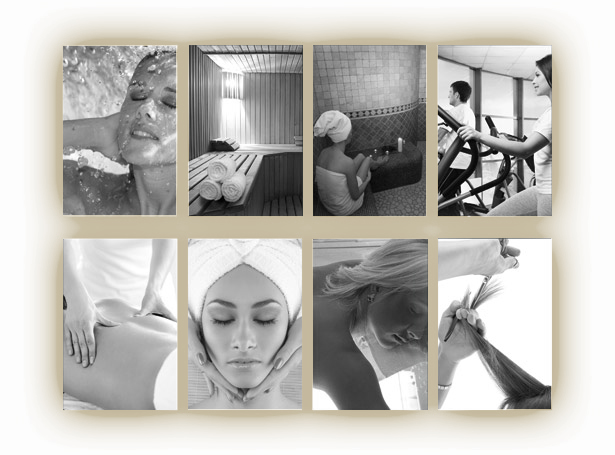 montage de plusieurs photo d�crivant les activit�s du spa.